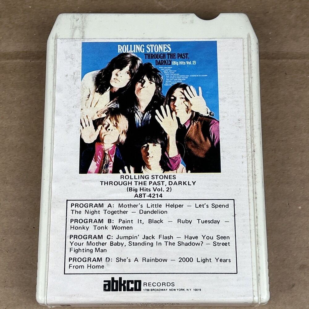 Rolling Stones 8 Track Tape Through the Past Darkly Big Hits Vol 2 Abkco